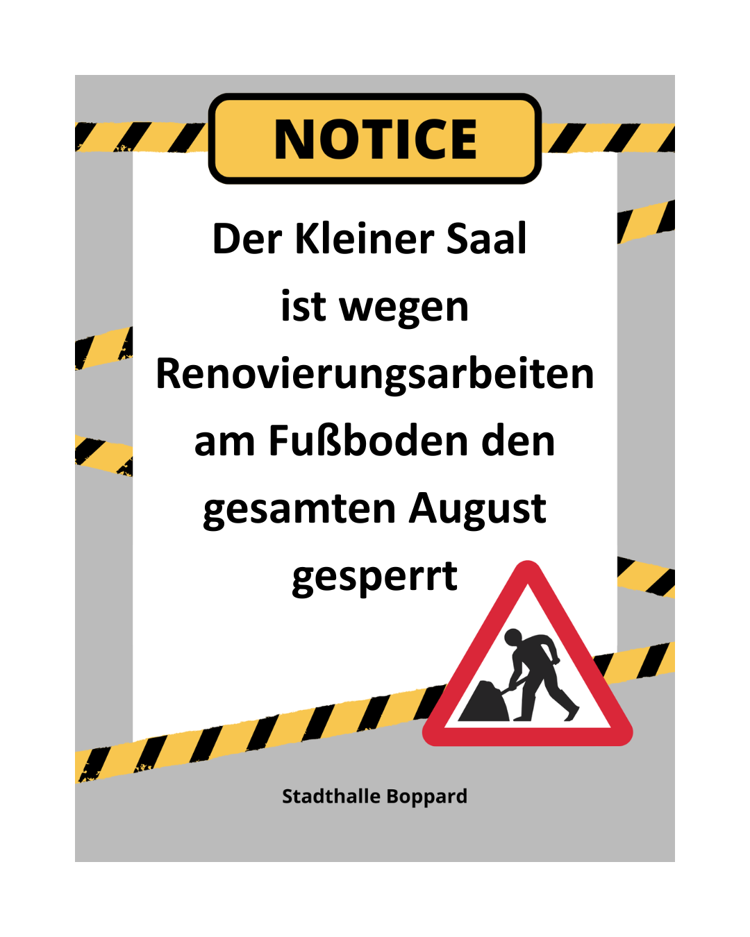 Kleiner Saal gesperrt